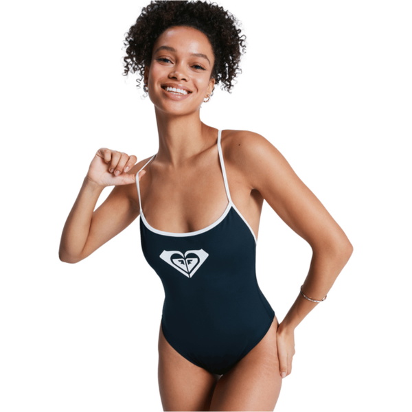 2026 Roxy Womens The Retro Essentials High Leg One Piece ERJX103798 - Anthracite